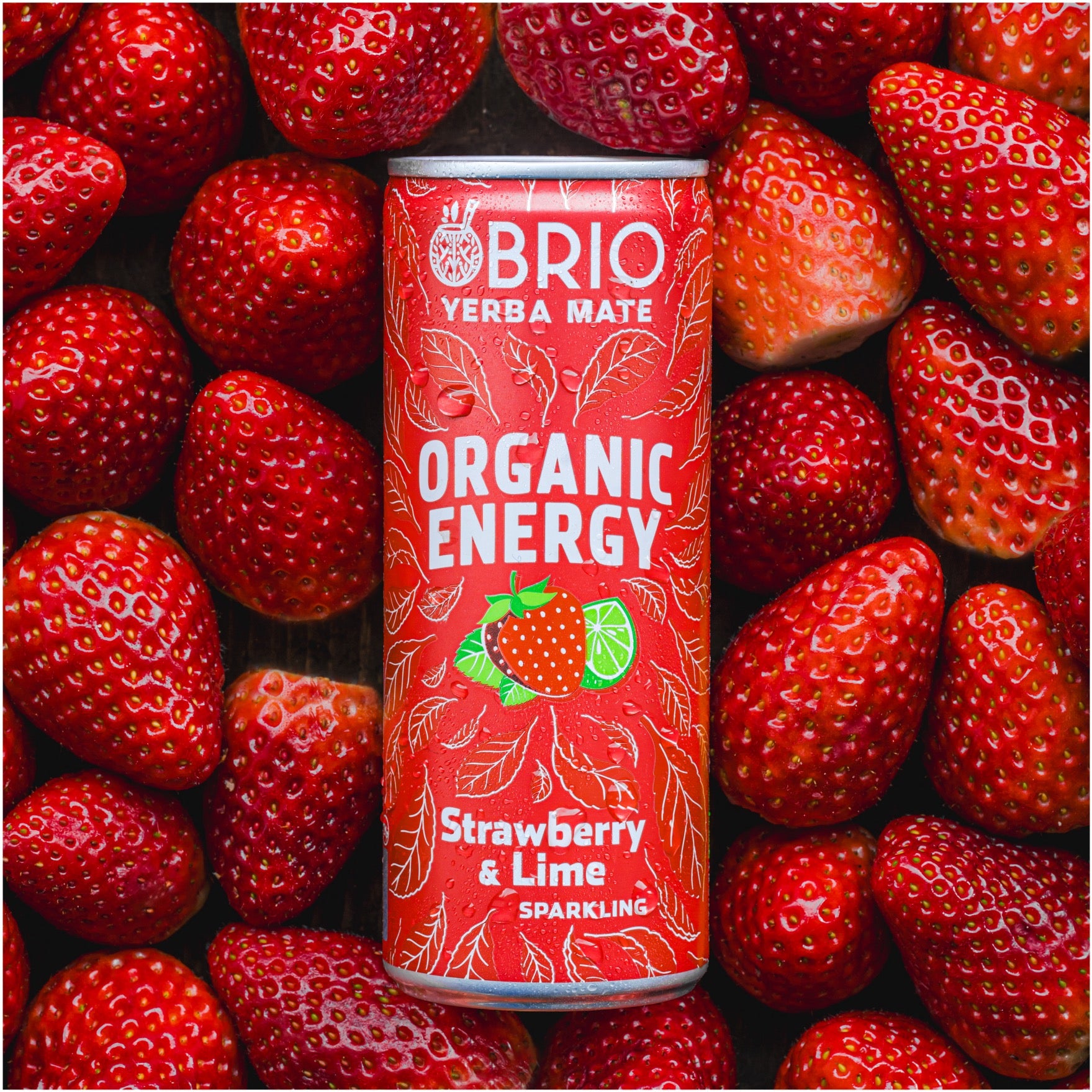 strawberry and lime sparkling energy drink