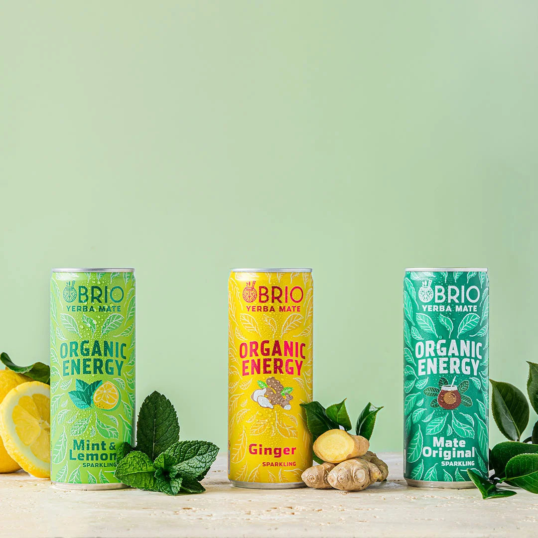 product family shot with three flavors displayed with fruits